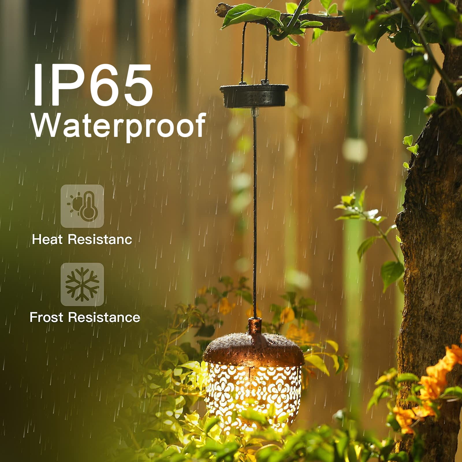 COFEST Bird Feeder Clearance Garden Outdoor Decoration Solar Waterproof Iron Hollow Lantern Hollow Bird Feeder Pinecone Pendant Birdhouse Ornaments