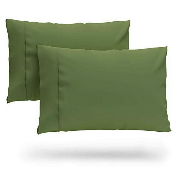 Cosy House Collection Premium Bamboo Pillowcases - Standard, Sage Green Pillow Case Set of 2 - Ultra Soft & Cool Hypoallergenic Blend from Natural Bamboo Fiber