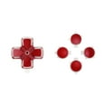 thumbnail image 4 of eXtremeRate Two-Tone Carmine Red & Clear Dpad Action Buttons Replacement D-pad Face Buttons for PS5 Controller BDM-010/020/030/040, 4 of 9