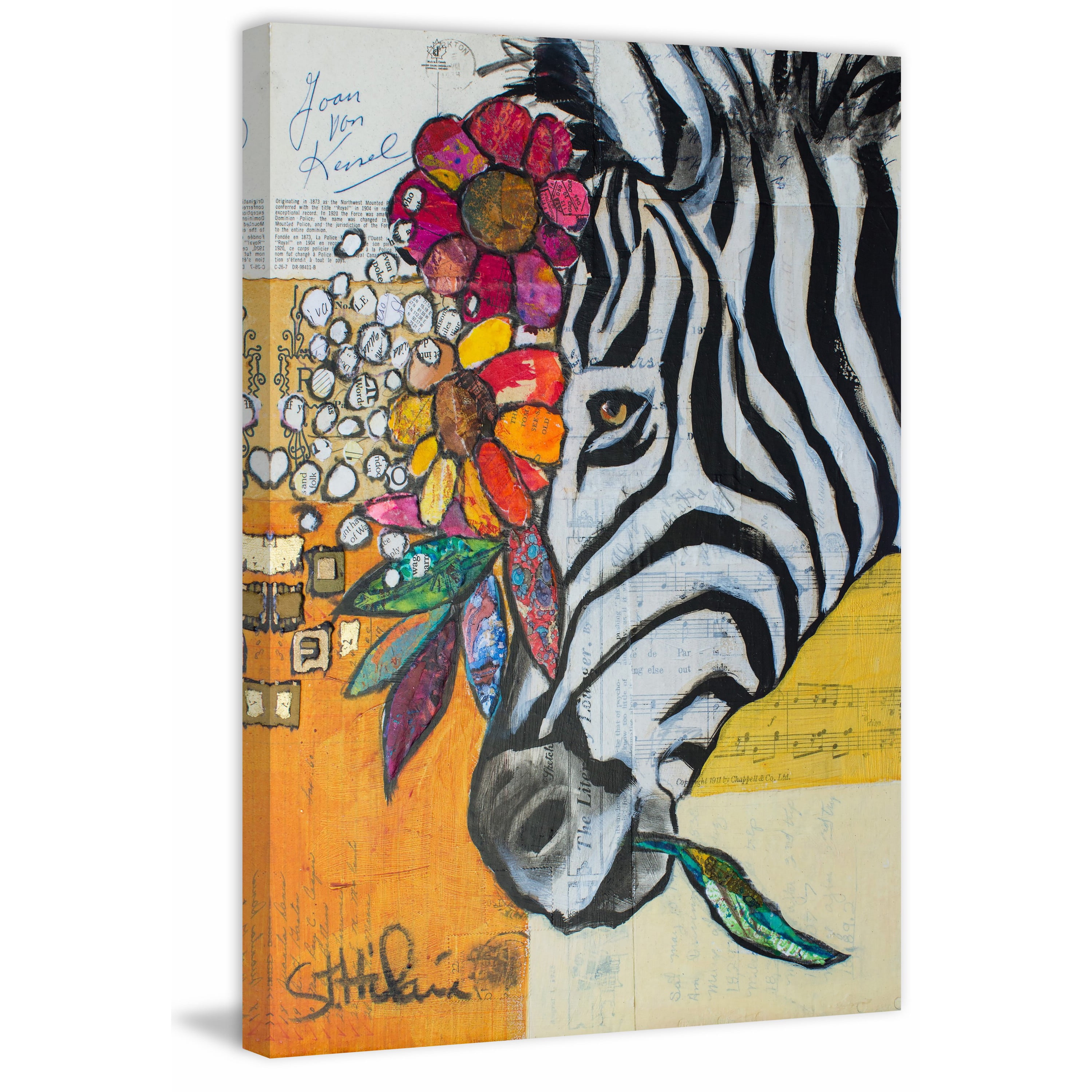 "Don't Change My Stripes" Painting Print on Wrapped Canvas