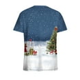 thumbnail image 4 of PENGXIANG Womens Scrub Tops Short Sleeve V-neck Tops Uniform Christmas Tree Printed Pockets Blouse Nursing Clearance, 4 of 4