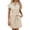 Beige, variant on Arlun Women's Tie Waist Button down Shirt Dress Short Sleeve Lapel Collared Mini Dresses Casual Loose Fit Solid Color Casual Dress with Pockets for Work and Daily Wear Blue XL