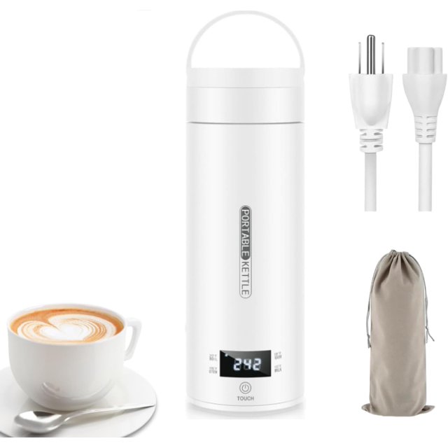 baomifa-Portable Electric Kettle, 450ml Travel Kettle, Mini Tea Kettle Electric Water with Display 4 Temperature Control, Leak-Proof, Quick Boil, Stainless Steel, Auto Shut-Off, Keep Warm