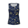 thumbnail image 4 of Fotbe Vintage Golden Butterfly Womens Loose Fit Casual Flowy Slim-Fit Tank Tops Athletic Round Neck Trendy Sleeveless Summer Tops for Gym and Yoga-, 4 of 9