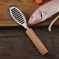thumbnail image 4 of 1 Pcs Fish Scaler Brush, Stainless Steel Fish Scaler Remover Sawtooth Fish Scale Remove Tool for Kitchen Fish Cleaning Brush Scraper Kitchen Gadgets Accessories, 4 of 7