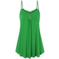 thumbnail image 4 of Tank Tops for Women V Neck Loose Flowy Spaghetti Strap Sleeveless Cami Top, 4 of 4