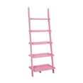 thumbnail image 2 of Pemberly Row Bookshelf Ladder with Five Tiers in Bright Pink Wood Finish, 2 of 8