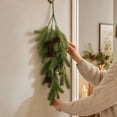 thumbnail image 5 of FeiBiQiuBi Artificial Christmas Teardrop Swag, 30 Faux Pine Needles Teardrop Door Swag with Pine Cones, Plastic Norfolk Pine Needle Teardrop Wreath for Mantle Fireplace Indoor Outdoor Holiday Decor, 5 of 7