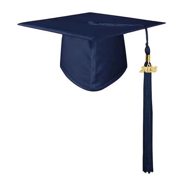 Gorro de graduación unisex mate con borla del año 2026, accesorio para adultos, ideal para la escuela secundaria, licenciatura y maestría.