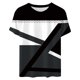 thumbnail image 4 of Tops Cortos para las Mujeres, Estampado Cuello Redondo Camiseta de Manga Corta, Moda Casual Blusa de Poliéster Ligero, 4 of 8