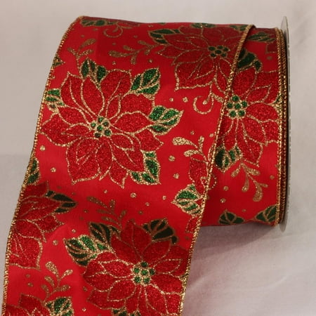 Walmart Seller Central >> Red, Green and Gold Christmas Poinsettia Wired Craft Ribbon 4" x 20 Yards - Walmart.com Walmart Seller Central >> Red, Green and Gold Christmas Poinsettia Wired Craft Ribbon 4" x 20 Yards - Walmart.com