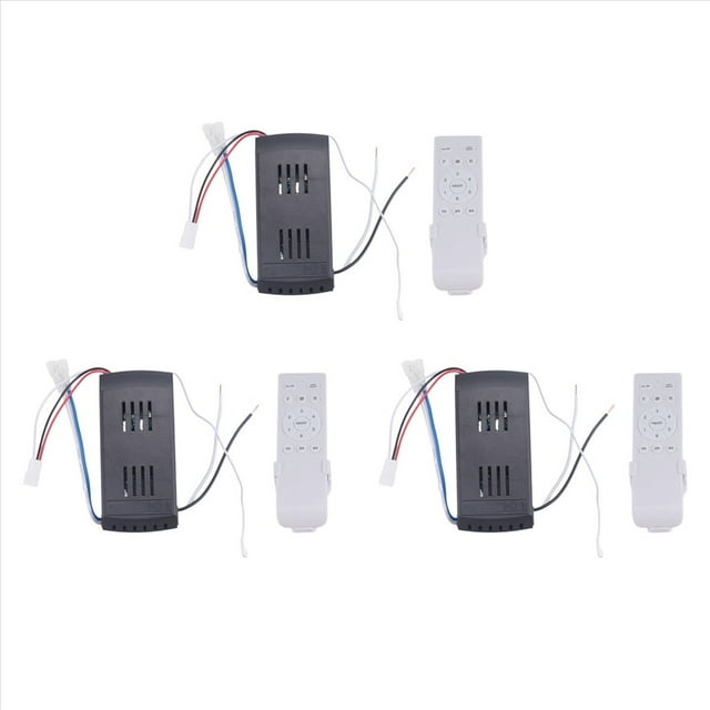 3X Kit de Control Remoto Universal para Ventilador de Techo, 40 W, Función de Sincronización de 6 Velocidades, Control Remoto de Repuesto para Ventiladores y Luces de Techo de CC