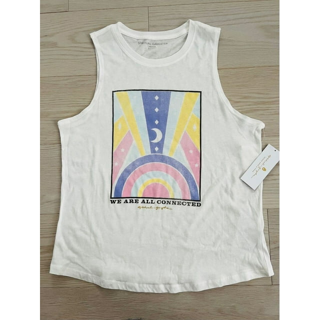 Spiritual Gangster " We are All Connected " Tank Top White ( L )