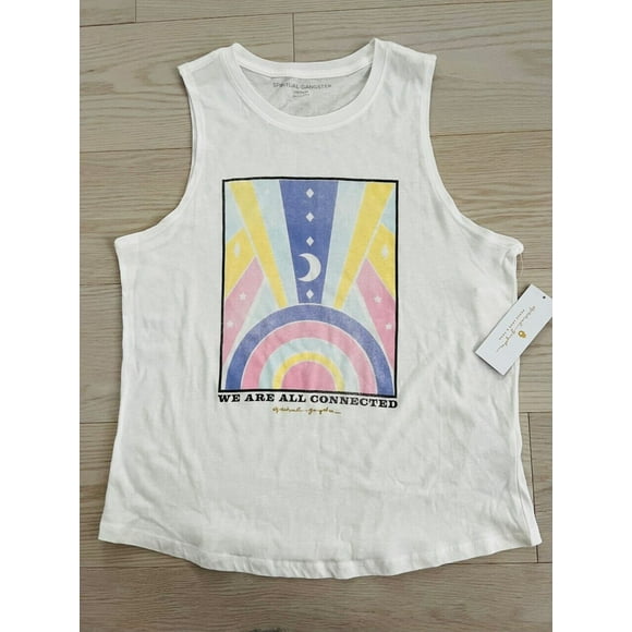 Spiritual Gangster " We are All Connected " Tank Top White ( M )