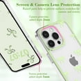 thumbnail image 3 of Case for iPhone 15/plus/pro/pro max, Clear Cute Ribbon Bowknot Pattern Aesthetic Transparent Phone Case Raised Camera Protection Stylish Slim Soft Durable TPU Protective Cover for Women Girls, 3 of 9