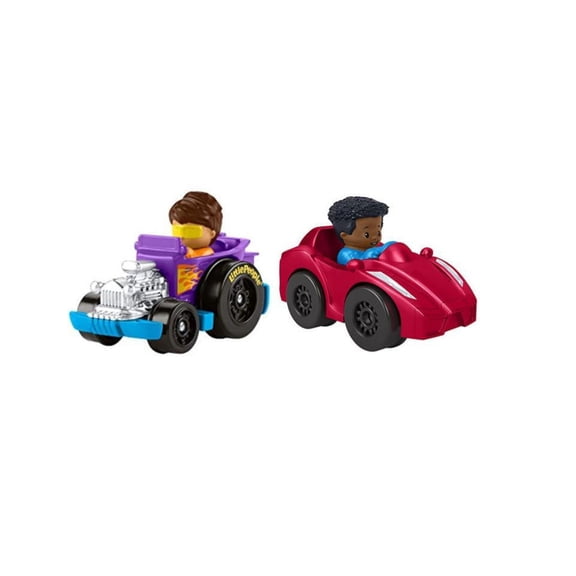 Bundle of 2 |Fisher-Price Little People Wheelies Race Car - (GMJ23 & HGP74)