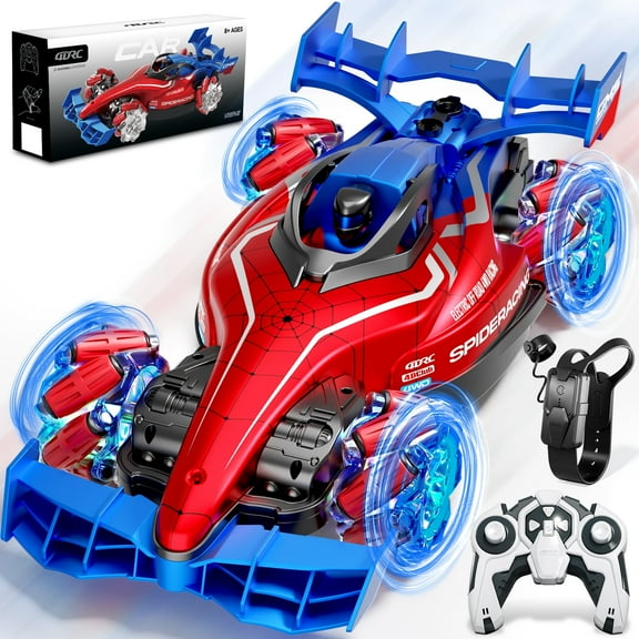 RC Racing Car, 1:12 4WD Toy Cars Buggy 2.4Ghz High Speed Remote Control Car Drift Car, Sideways Driving, with Watch Control.for Boys & Gift for Kids Red