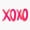 1pcs, variant on Orange Xoxo Heart Pattern Sticker