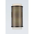 thumbnail image 2 of CWI Lighting Checkered 2 Light Contemporary Metal Wall Sconce in Black, 2 of 2