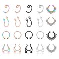 thumbnail image 1 of Anillos Falsos Para La Nariz, Aro Con Clip, Joyería Para El Tabique De Acero Inoxidable, Clip Para La Nariz Sin Perforación, Anillo De Moda Para La Nariz Para Mujer 20 Piezas seitruly AP005787-00, 1 of 6