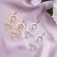 thumbnail image 2 of 1Pair Alloy Long Dangle Earrings Moon Sun with Mushroom Golden 82x30mm Pin: 0.8mm, 2 of 7