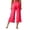 Red, variant on FINALGANG Womens Fold Over Waist Cropped Wide Leg Yoga Pants Solid Color Soft Stretchy Casual Loose Fit For Loungewear Yoga Daily Activities Rose Gold L