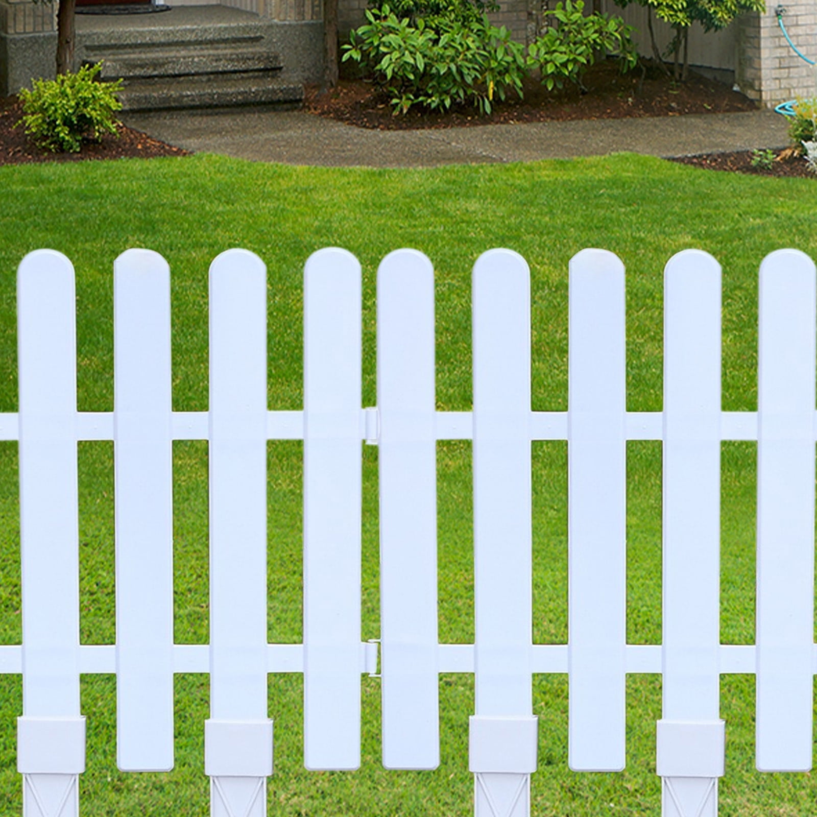 Nilvkv Plastic Fencing PVC Gardening White Hedge Fence Decorative Patio Garden, Halloween Decorations, Home Decor