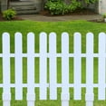 thumbnail image 4 of White PVC Garden Fencing, Decorative ABS Plastic Landscape Edging for Lawn, Patio, and Flower Bed Decor,E, 4 of 8