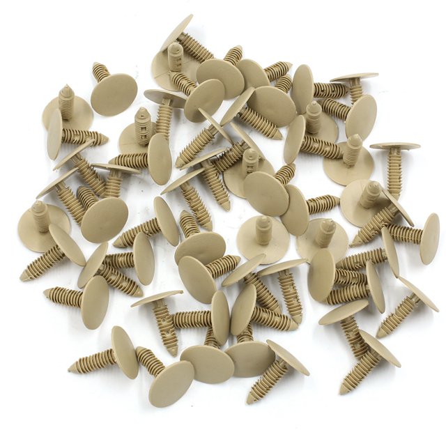 60Pcs 8mm Remache Sujetador Universal Plástico Clip de Panel de Puerta Tapizado de Coche