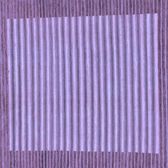 Ahgly Company Indoor Square Abstract Blue Modern Area Rugs, 6' Square