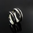 thumbnail image 4 of Banda de Acero Inoxidable Fernando Con Anillo De Confort Con Tira Negra Talla 10, 4 of 6