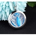 thumbnail image 5 of Aromatherapy Essential Oil Diffuser Necklace 316L Stainless Steel Locket Pendant with 24 Inch Chain (Angel Wings), 5 of 6