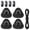 Black, variant on 4 Pack Bright Yellow PVC D-Ring Patch Kit with Bungee Cord, 304 Stainless Steel Triangle D-Ring Set, Deck Storage Expansion for Inflatable SUP Kayak Canoe (Yellow)