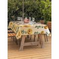 thumbnail image 3 of Outdoor Tablecloth with Umbrella Hole for Patio/Picnic/Party/Camping, Sunflowers Waterproof Table Cloth Rectangle Table Cover Washable, Spring Yellow Botanical Flowers Floral (60"x 84"), 3 of 8