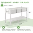 thumbnail image 4 of Dycanpo Raised Garden Bed with Legs and Storage Shelf, Outdoor Planter Box, 47x19x28in, White, 4 of 8