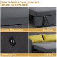 thumbnail image 5 of DEALTOPS Pull-Out Loveseat Sofa Bed with USB Ports and Side Pockets - Full Size Gray, 5 of 7