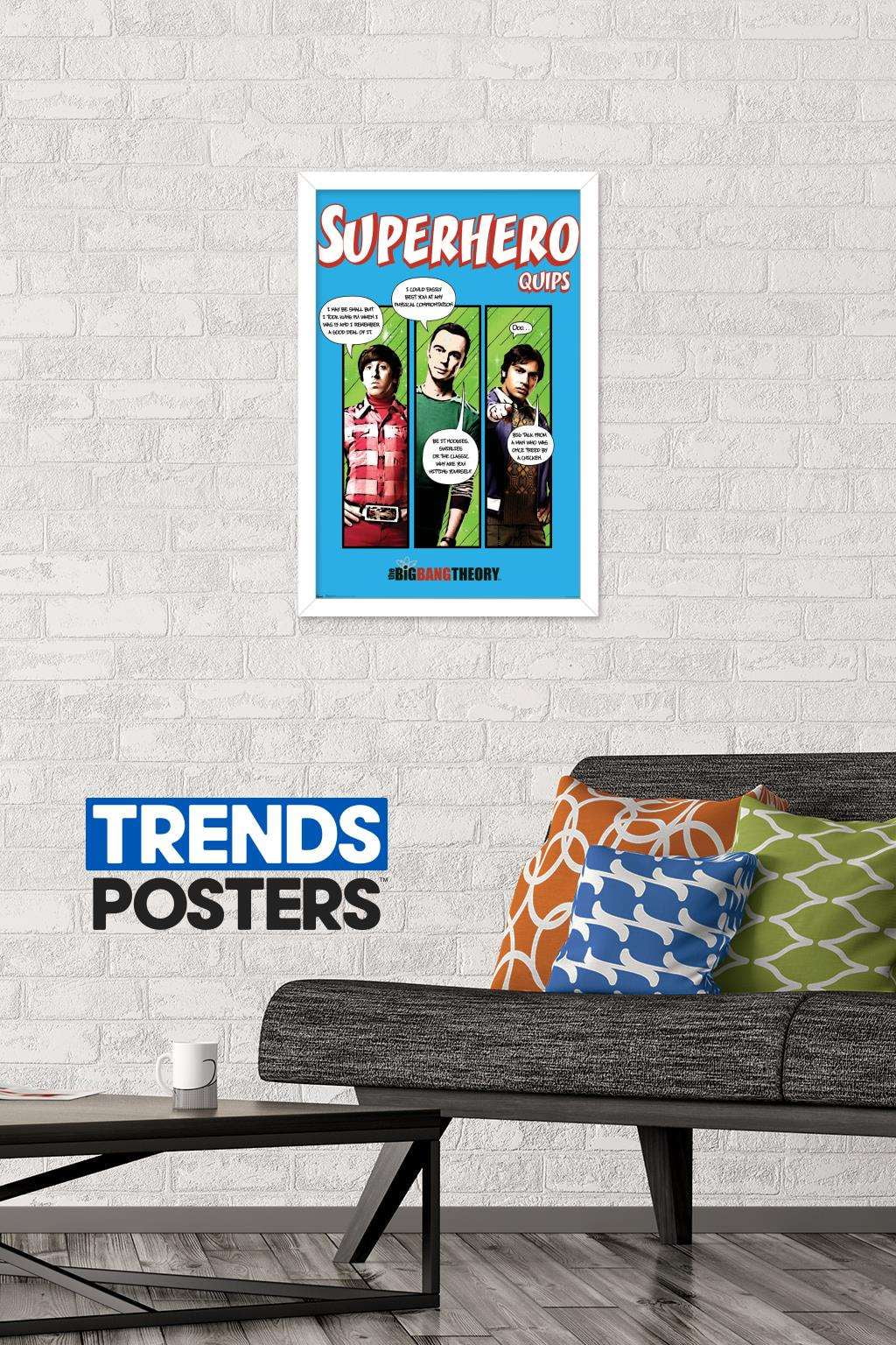 The Big Bang Theory - Quips Wall Poster, 14.725" x 22.375", Framed