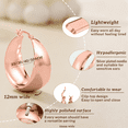 thumbnail image 4 of YOUNGYUE Rose Gold Hoops for Women, 25-40mm Rose Gold Plated Chunky Hoop Earrings, Hypoallergenic, 4 of 5