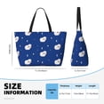 thumbnail image 4 of Fotbe Moon Lamb Bolsa de Viaje para Playa - Resistente al Agua, Bolsa Tote de Gran Capacidad y Ligera con 7 Bolsillos para Mujeres y Hombres, 4 of 7