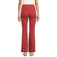 thumbnail image 3 of No Boundaries Women's Juniors Ribbed Flare Lettuce Hem Pants, Sizes S-XXXL, 3 of 5