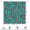 thumbnail image 2 of Leopard Print Pattern 4Pcs Shower Curtain Set Shower Curtain Set with Carpet Bath Mat, 2 of 8