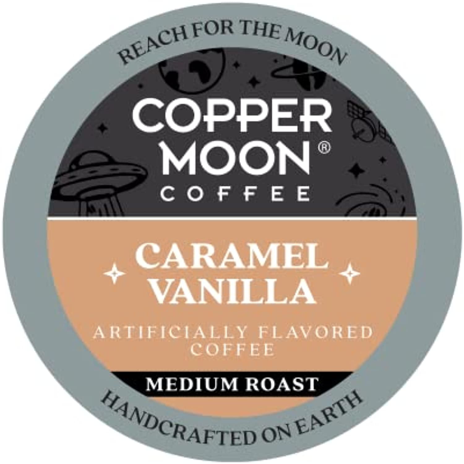 Copper Moon Caramel Vanilla Blend, Medium Roast Coffee Pods Compatible With Keurig K-Cup Brewers, 12 Count 292147