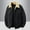 Black, variant on Men's Thick Corduroy Jacket Lamb Wool Velvet Accent Long Sleeve Casual Stand Collar Autumn Outerwear