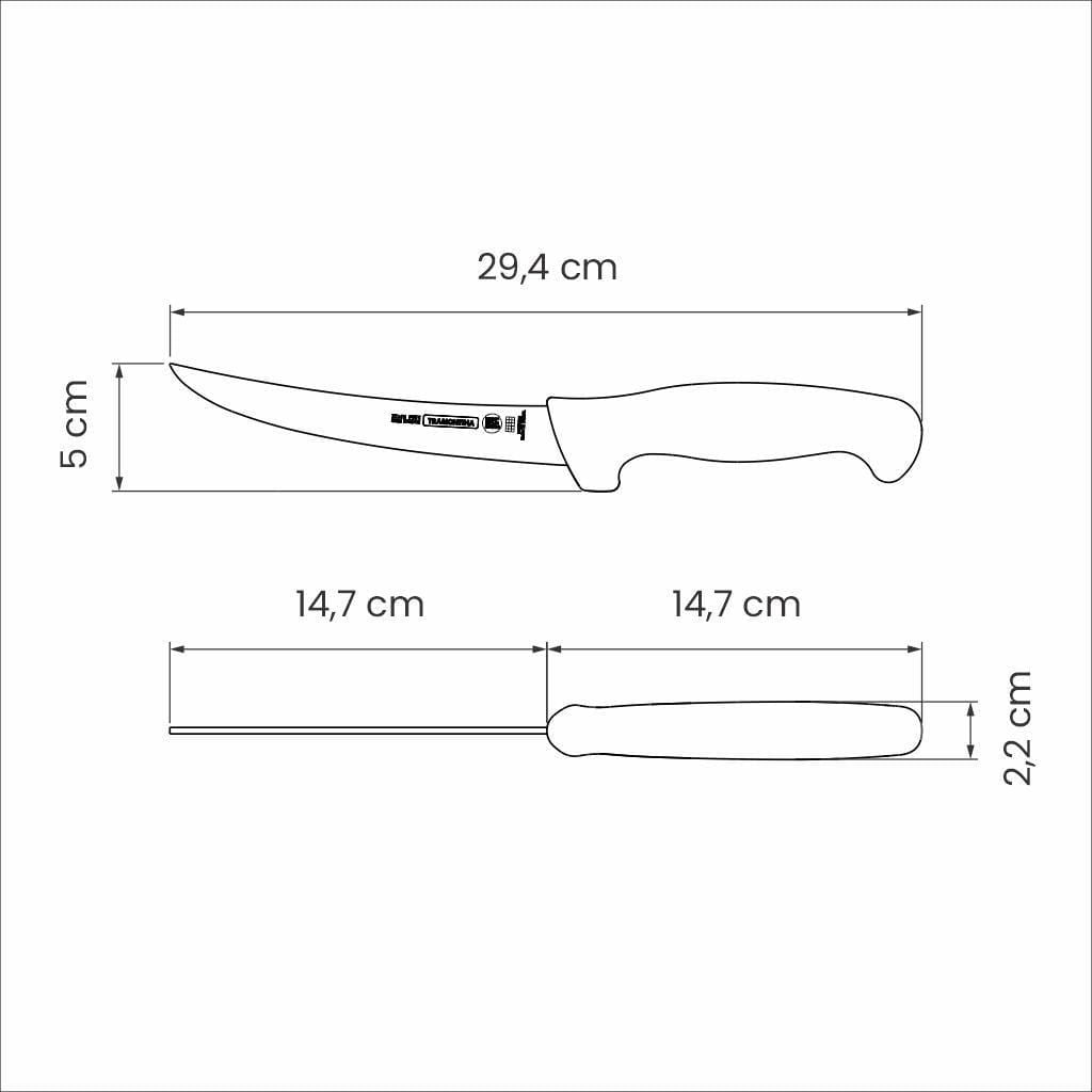 Tramontina Professional 6" Boning Knife with Stainless Steel Blade and White Polypropylene Handle