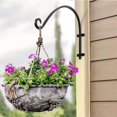 thumbnail image 4 of sunsanly 2Pcs Hanging Plant Bracket Outdoor Flower Pot Hanger Hook Rustproof Strong Load-bearing Metal Bird Feeder Hook Flower Basket Hanger, 4 of 7