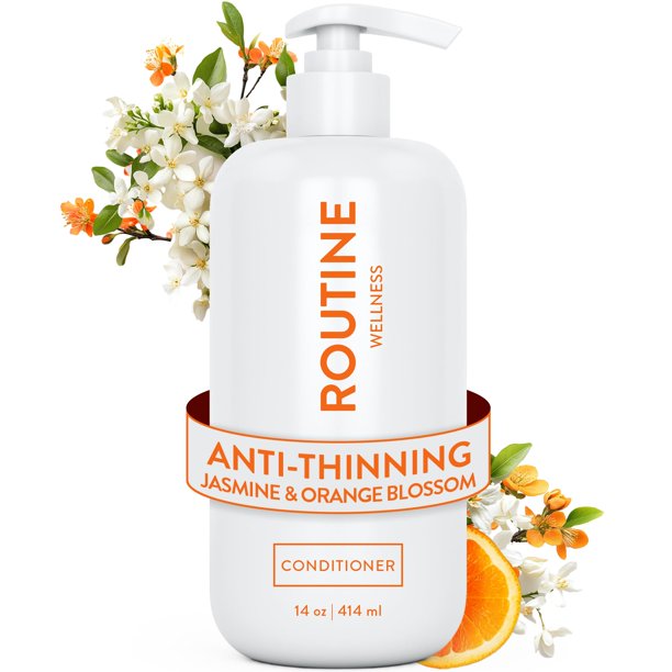 Routine Wellness Acondicionador profundo antiadelgazamiento para cabello adelgazado - Bloqueador DHT para la pérdida de cabello en hombres y mujeres - Promueve el cabello saludable - Jazmín y flor de