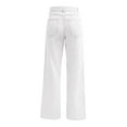 thumbnail image 6 of Women's Straight Leg Jeans Tummy Control Trendy High Waisted Stretchy Casual Denim Pants Baggy Trousers L, 6 of 7