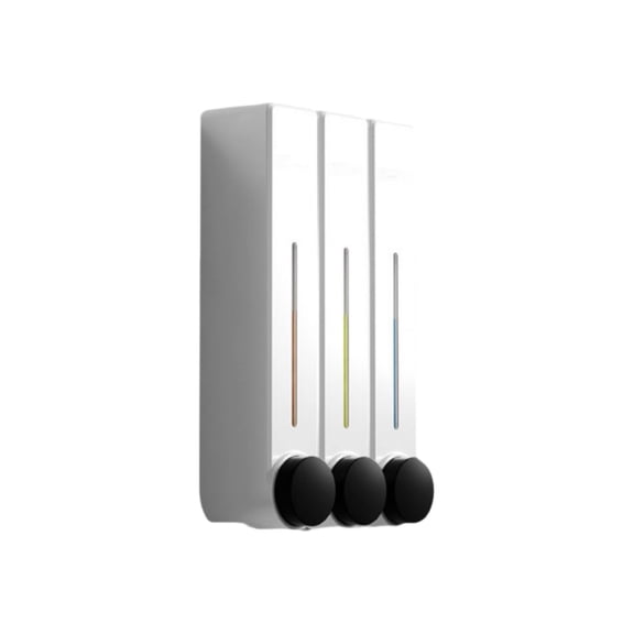 Liquid Soap Dispenser, Wall Mount Soap Dispenser, Wall Mount Shower Liquid Shampoo Dispenser Three Head Shampoo Dispensers Hotel Bathroom