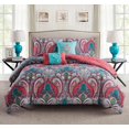 thumbnail image 1 of VCNY Home Casa Collection Réelle Ensemble de Literie Doux et Confortable, Design Chic et Élégant pour la Décoration Intérieure, Lavable en Machine, Full/Grand, Violet 5 Pcs, 1 of 4
