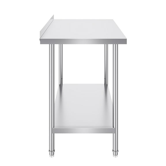 KFFKFF 24 x 48 x 36 Inch Stainless Steel Work Table, Durable Food Prep Table with Adjustable Height, Metal Workstation for Kitchens, Restaurants, and Hotels